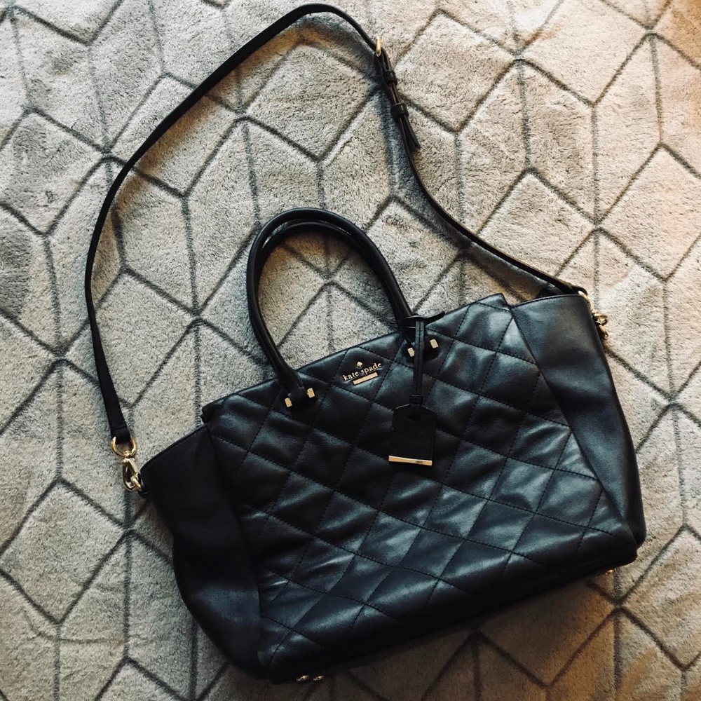 Kate Spade Emerson Place Hayden Black Quilted Bag